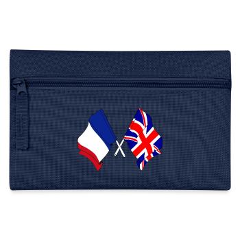 Flagge von Frankreich und Flagge von England - Federtasche - Hellblau - Vorne