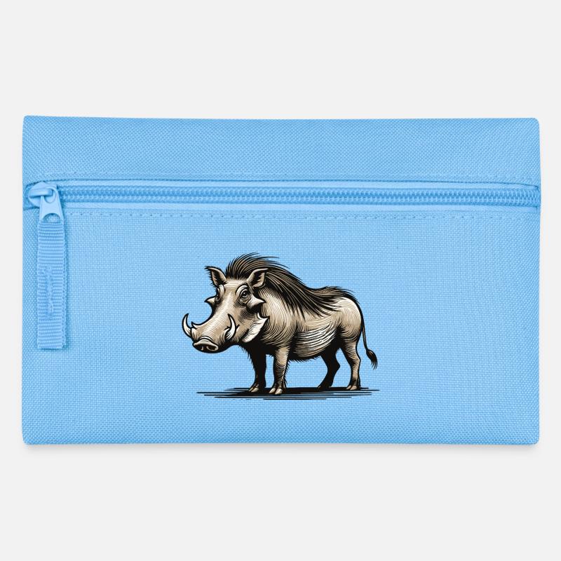 Phacochère - Trousse - bleu clair