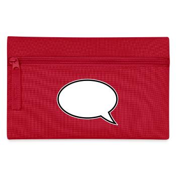 Speech Bubble Design - Pencil Case - red - Front