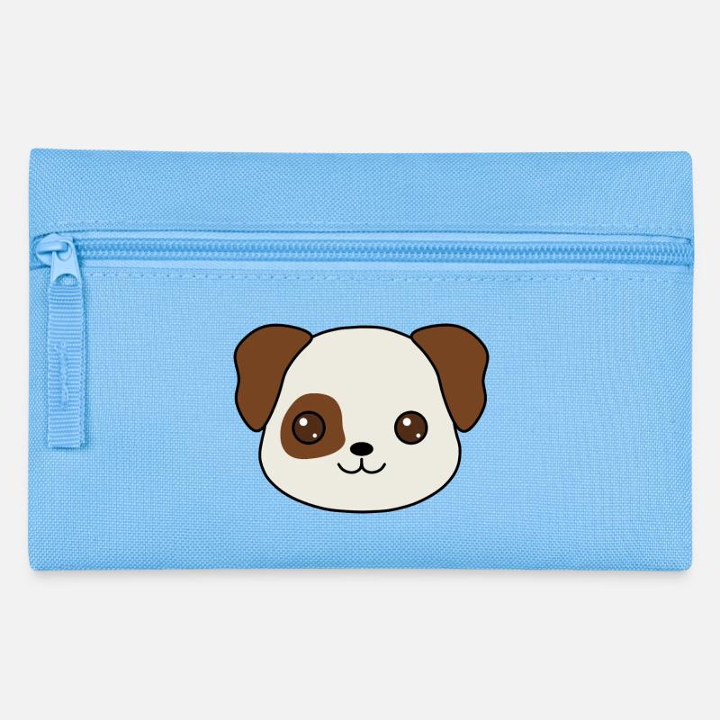 conception de dessin animé de chiot charmant - Trousse - bleu clair