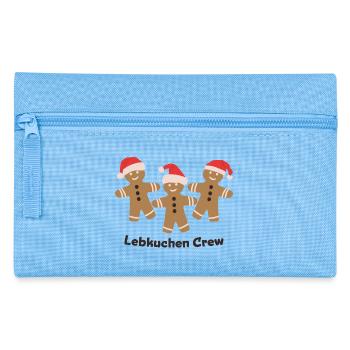 Lebkuchen Crew - Weihnachten Backen mit Freunden - Federtasche - Hellblau - Vorne