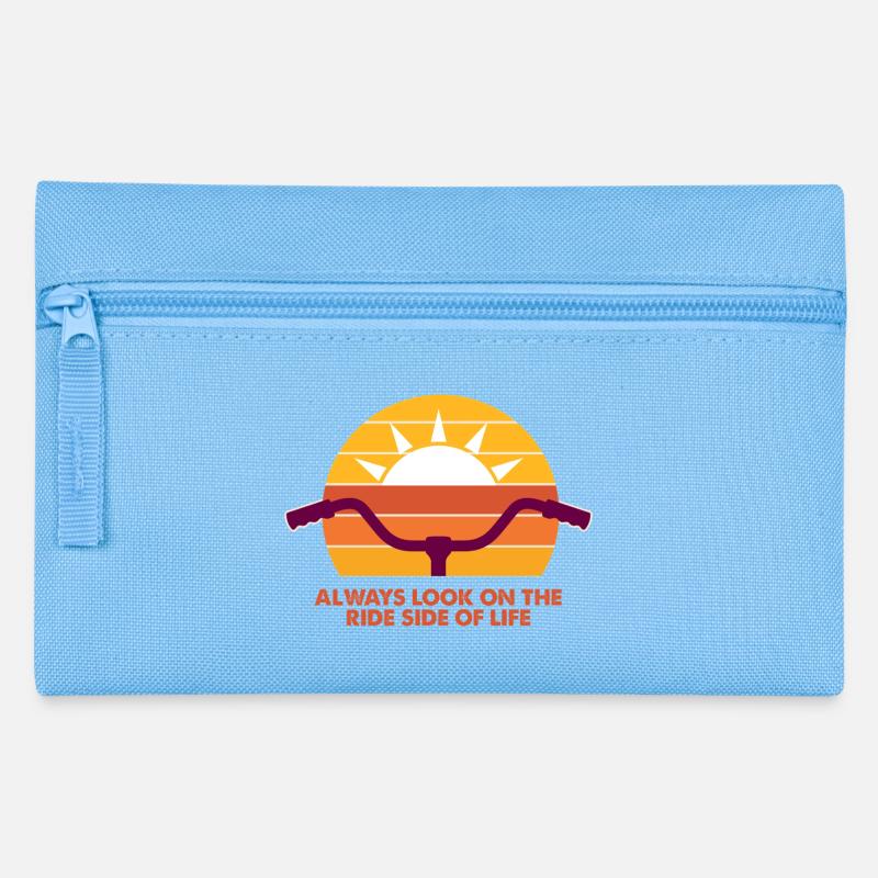 Sonnige Rad-Vibes - Immer die Ride-Side! - Federtasche - Hellblau