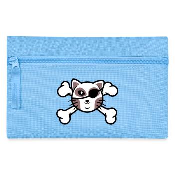 Patch de Crâne de chaton pirate - Trousse - bleu clair - Devant