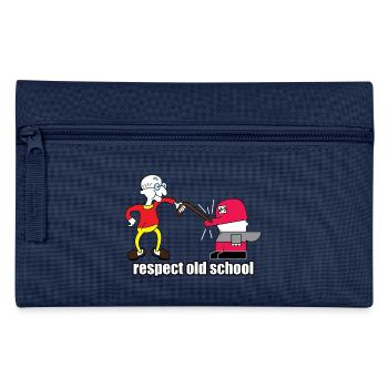 Respect Old School Cartoon - Pencil Case - light blue - Front