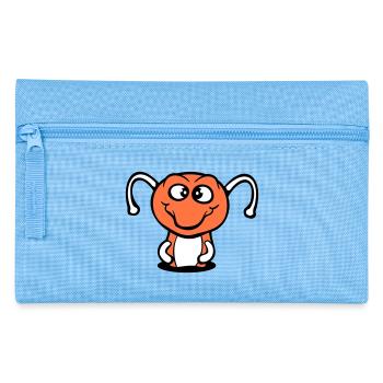 chenille trou au sol doux joli sourire heureux bande dessinée - Trousse - bleu clair - Devant