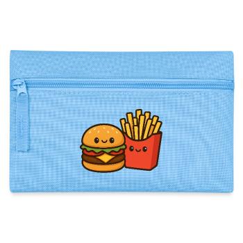Kawaii Burger & Fries Duo - Trousse - bleu clair - Devant