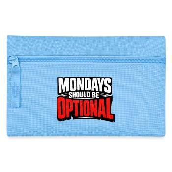 Monday should be optional Vintage - Pencil Case - light blue - Front