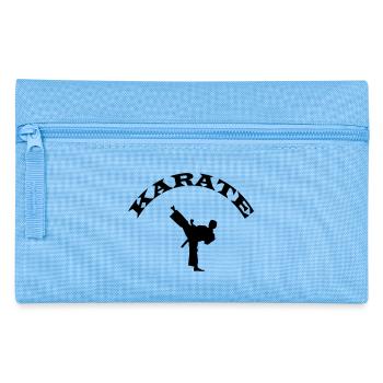 karate icon - Pencil Case - light blue - Front