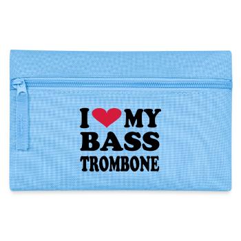 I Love my bass trombone - Pencil Case - light blue - Front