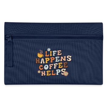 Life Happens Kaffee hilft - Federtasche - Hellblau - Vorne