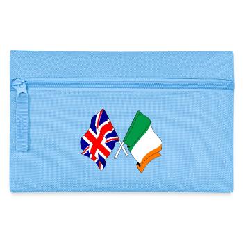 Flagge von England und Flagge von Irland - Federtasche - Hellblau - Vorne
