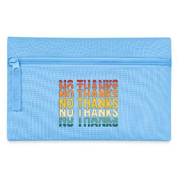 no thanks - Pencil Case - light blue - Front