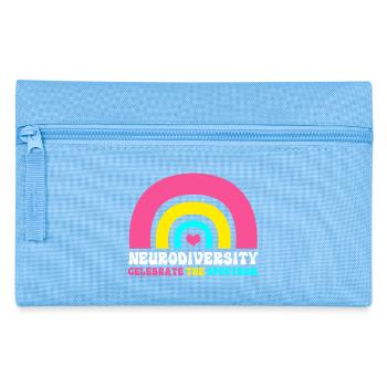 Autism Brain Autistic Asperger Neurodiversity - Pencil Case - light blue - Front