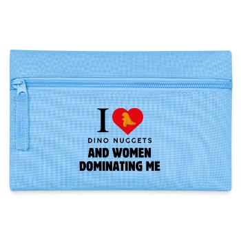 I Love Dino Nuggets Lustiger Spruch - Pencil Case - light blue - Front