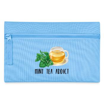 Mint Tea Addict Süchtig Minze Tee Geschenk Tee - Federtasche - Hellblau - Vorne