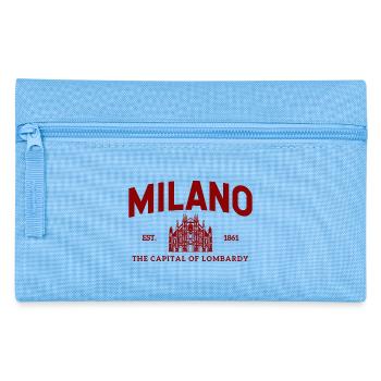Milano Est. 1861 Cathedral Logo - Pencil Case - light blue - Front