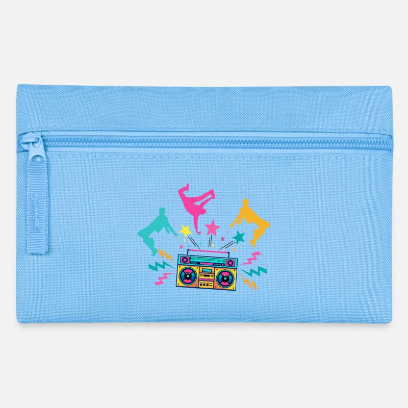 Boombox Neon Dancing Silhouettes - Trousse - bleu clair