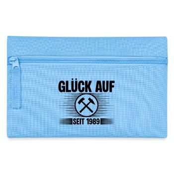 Glueck auf seit 1989 - Federtasche - Hellblau - Vorne