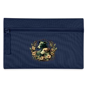 Chiens & Fleurs Art Nouveau Graphique b - Trousse - bleu clair - Devant