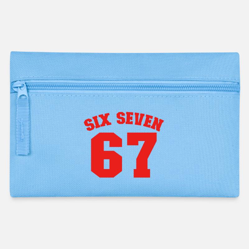 Six Seven Jersey Fun 67 Nummer 6-7 6 7 Six Seven - Federtasche - Hellblau