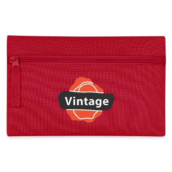 Vintage Art Old School Retro - Pencil Case - red - Front