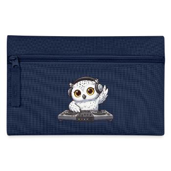 Owl DJ Dancing Techno Disco Electronic Music - Pencil Case - light blue - Front