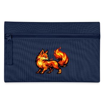 Fire Fox – Animal of Flames - Pencil Case - light blue - Front