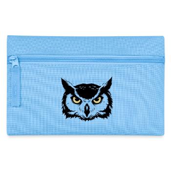 Tête de hibou mystique Nature - Trousse - bleu clair - Devant