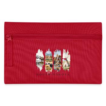 Voyage dans le Dakota du Sud – Mont Rushmore & Bison - Trousse - rouge - Devant