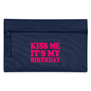 kiss me it's my birthday - Pencil Case - light blue - Front
