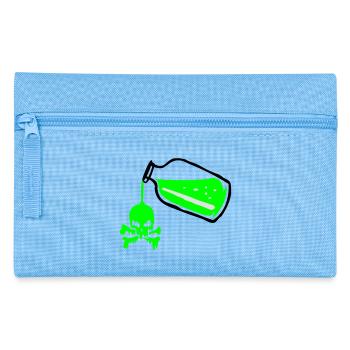 Poison bottle with a skull - Pencil Case - light blue - Front