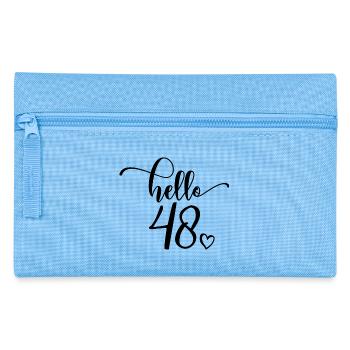 Hello 48 - Mignon cadeau de 48e anniversaire pour les femmes - Trousse - bleu clair - Devant