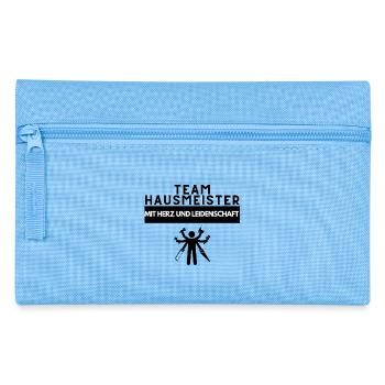 Team Hausmeister mit Herz und Leidenschaft - Federtasche - Hellblau - Vorne