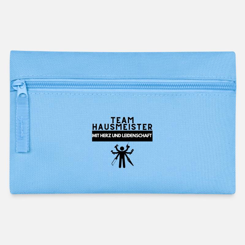 Team Hausmeister mit Herz und Leidenschaft - Federtasche - Hellblau