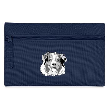 Australian Shepherd - Federtasche - Hellblau - Vorne