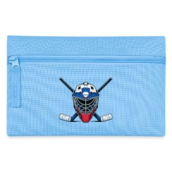 Ice Hockey Slovenia Flags Helmet Sports - Pencil Case - light blue - Front