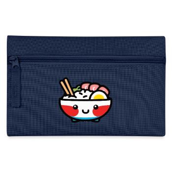 Sushi Bowl - Cute Asian Food Design - Pencil Case - light blue - Front