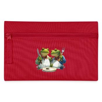 Frog chefs in a cooking duel - Pencil Case - red - Front