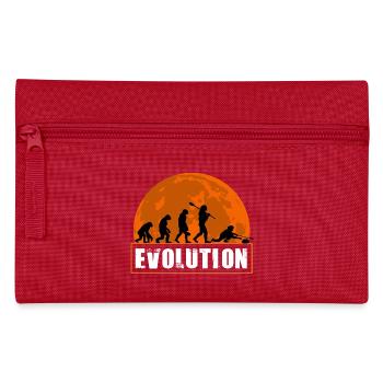 Curling Evolution Silhouette Winter Sport Humor - Pencil Case - red - Front