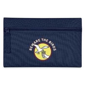 Méfiez-vous des oiseaux, mouettes, frites - Trousse - bleu clair - Devant