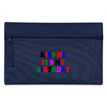 kiss me it's my birthday - Pencil Case - light blue - Front