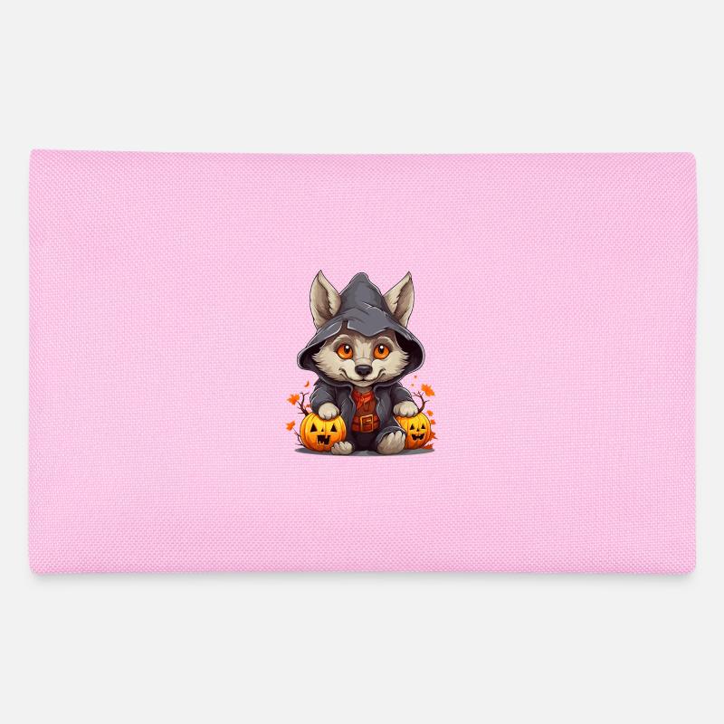 Cute Little Halloween Wolf with Pumpkin Lanterns Pencil Case