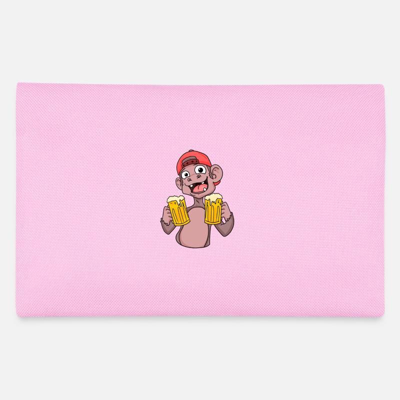 Affe mit Biergläser Federtasche