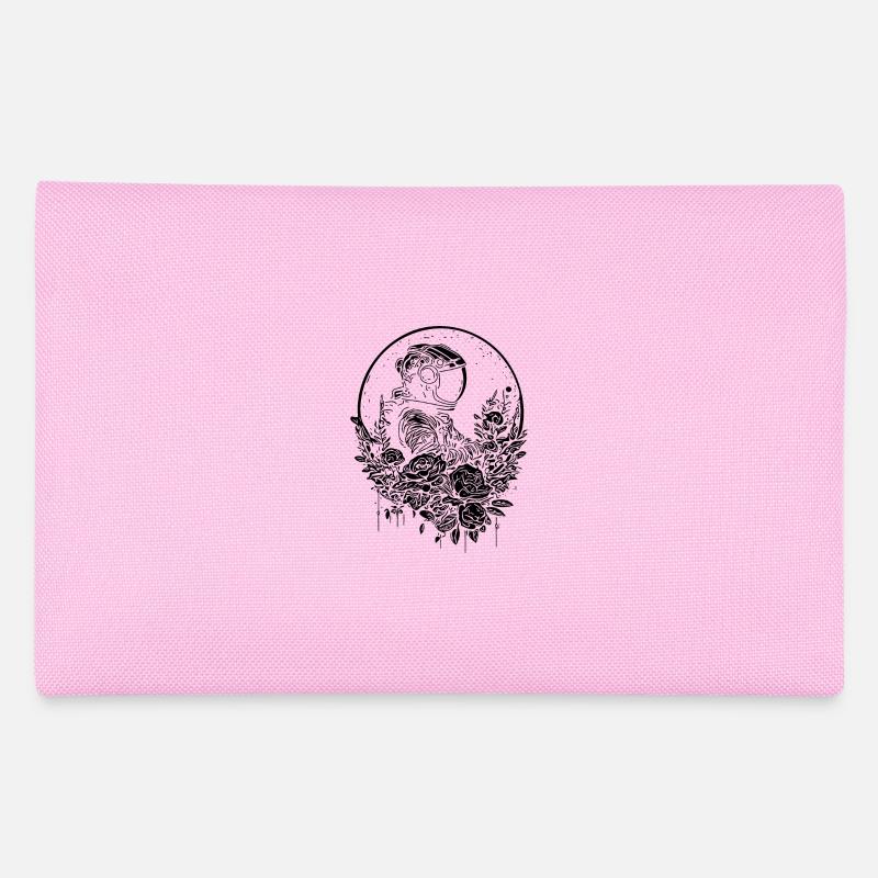 Astronaute dans un parterre de fleurs vintage au clair de lune Trousse