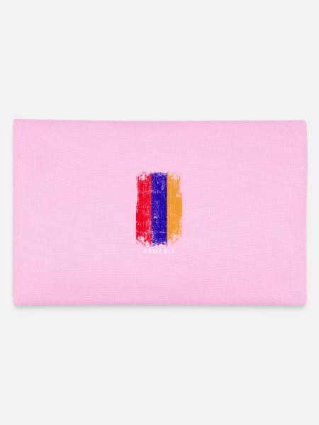 Souvenir with the country flag of Armenia - Pencil Case - pink - Back