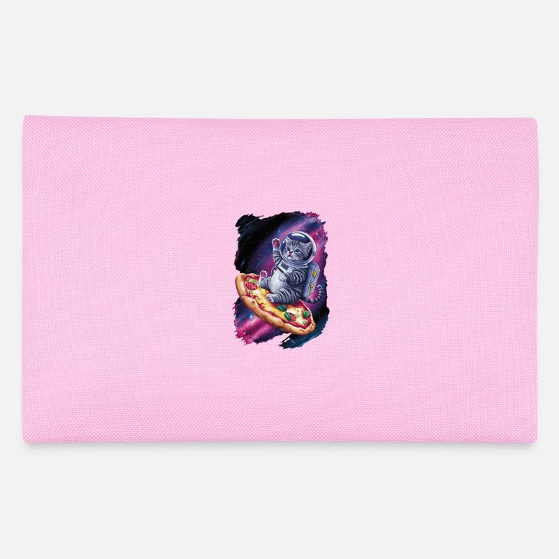 Chaton astronaute sur pizza dans l’espace Trousse