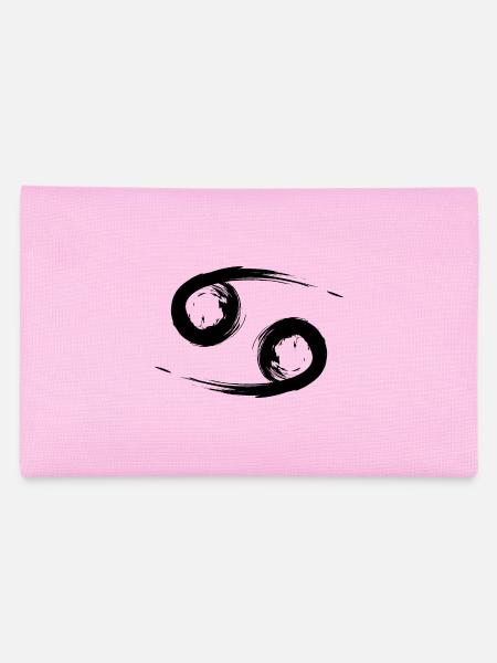 Krebs Cancer Sternzeichen Design Symbol Schwarz - Federtasche - Rosa - Hinten