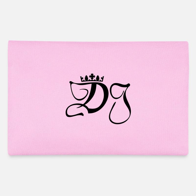 DJ-disc-jockey -monogramme avec la couronne Trousse