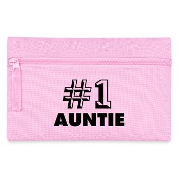 number one auntie - Pencil Case - pink - Front