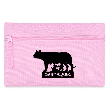she-wolf romulus remus italian symbol of rome ital - Pencil Case - pink - Front